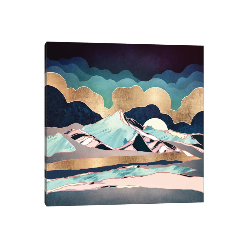 Indigo Spring by SpaceFrog Designs - Wrapped Canvas Painting, 45.72 cm H x 45.72 cm W x 1.91 cm D