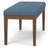 Waverly 48"W Linen Look Traditional Tufted Ottoman Bench with Carved Legs-1309424363