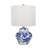 D12x19.3" Blue And White Ceramic Vase Lamp