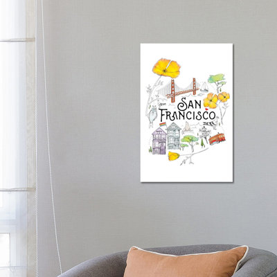 Friends And Neighbors, San Francisco by Heather Landis - Wrapped Canvas Print