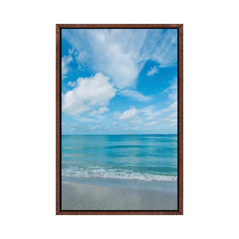Florida Ocean View II by Bethany Young - Print on Canvas, Classic Brown Wood Framed, 66.04cm H x 45.72cm W x 3.81cm D