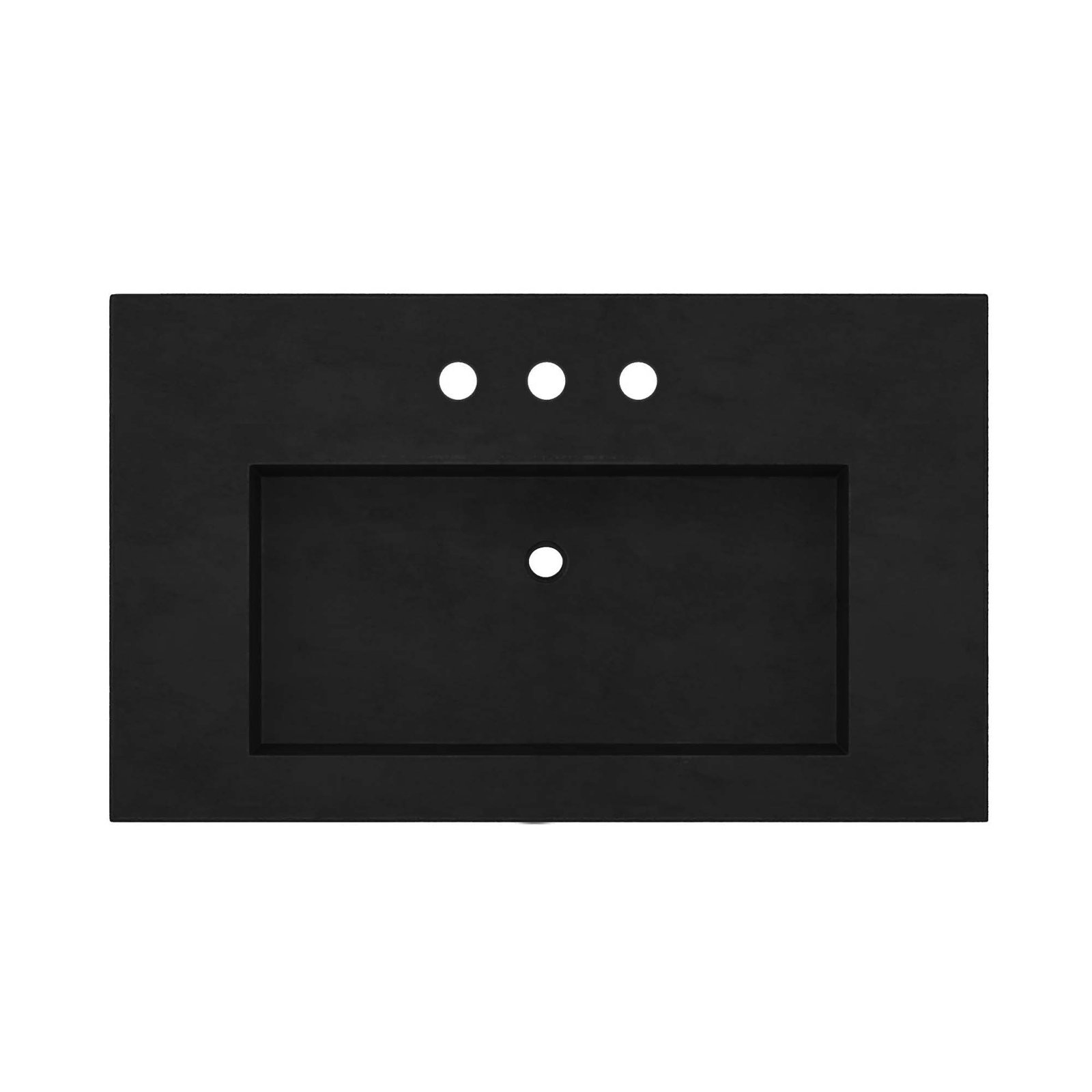 NativeStone Capistrano Vanity Top with Sink, 8" Centers, Charcoal