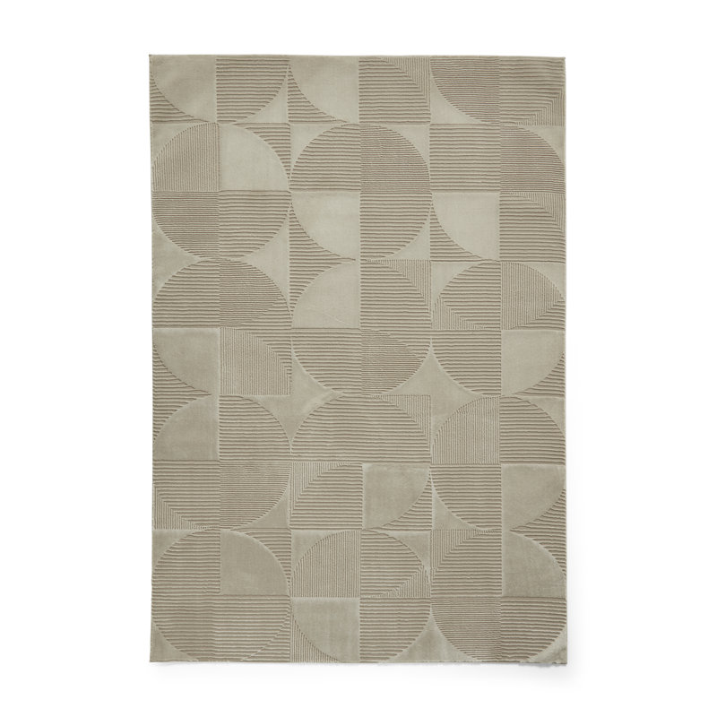 CL - Retro Circles Natural - 120 x 170, Rectangle 80 x 150 cm
