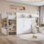 Daghmar High Sleeper Bed with Ladder, Cabinet & Wooden Frame