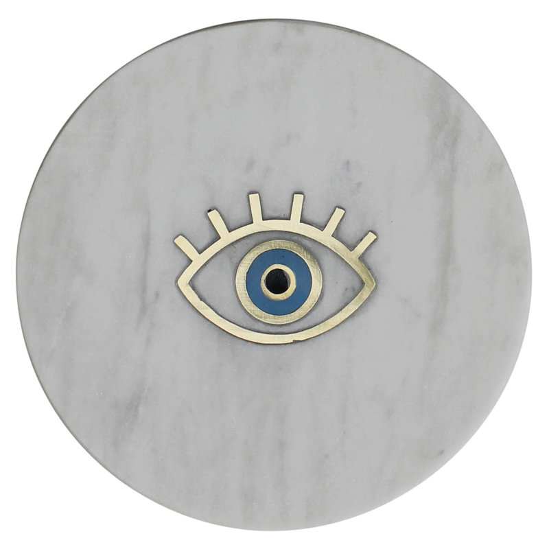 Plateau de service en marbre Eye Inlay
