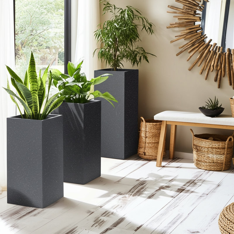Balta Handmade Pot Planter - Set of 2, Gray