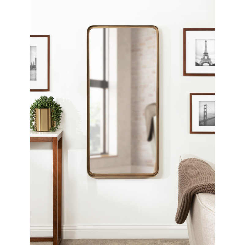 Miroir mural Annaluisa, 20 po x 42 po, Or