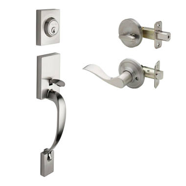 Copper Creek Fashion Handle With Lever And Deadbolt Universal/Reversible  Entry Set & Reviews