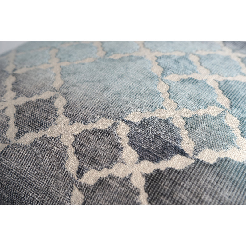 Trellis Square Woven Jacquard Pillow, Storm, 22"H x 22"W