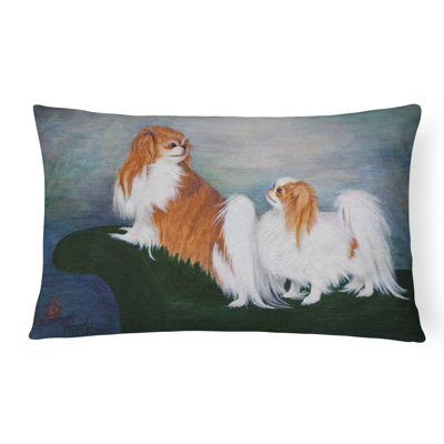  Coussin décoratif intérieur / extérieur en tissu japonais menton debout sur ma queue