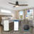 48" 3 - Blade  Flush Mount Smart Ceiling Fan with Light-1050936614-1050936795