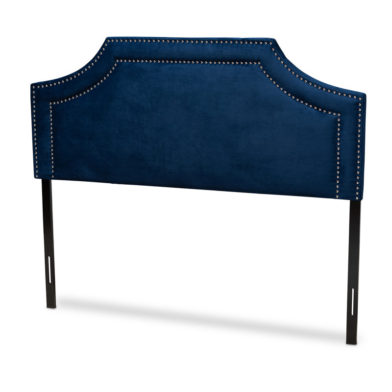 Meichele Upholstered Headboard, King, Navy Blue
