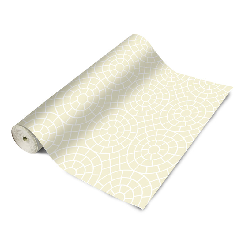 Panneau de papier peint auto-adhésif Claude, l 24 po x L 8 pi, Beige