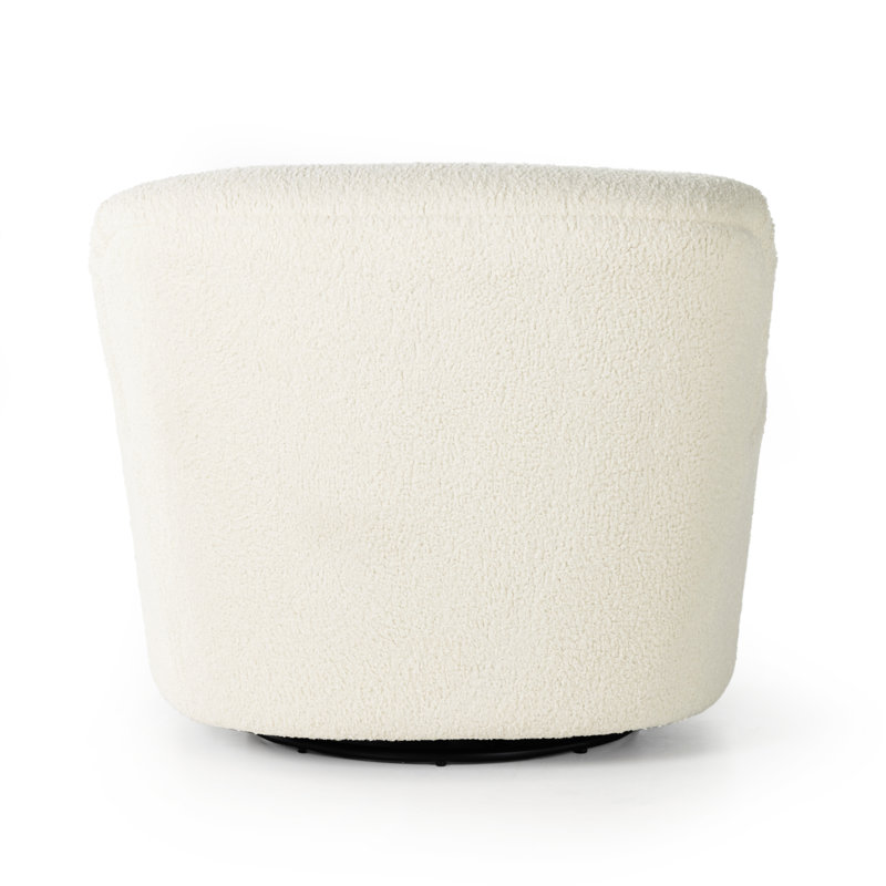 Kadon Swivel Armchair, Sheepskin Natural Sherpa