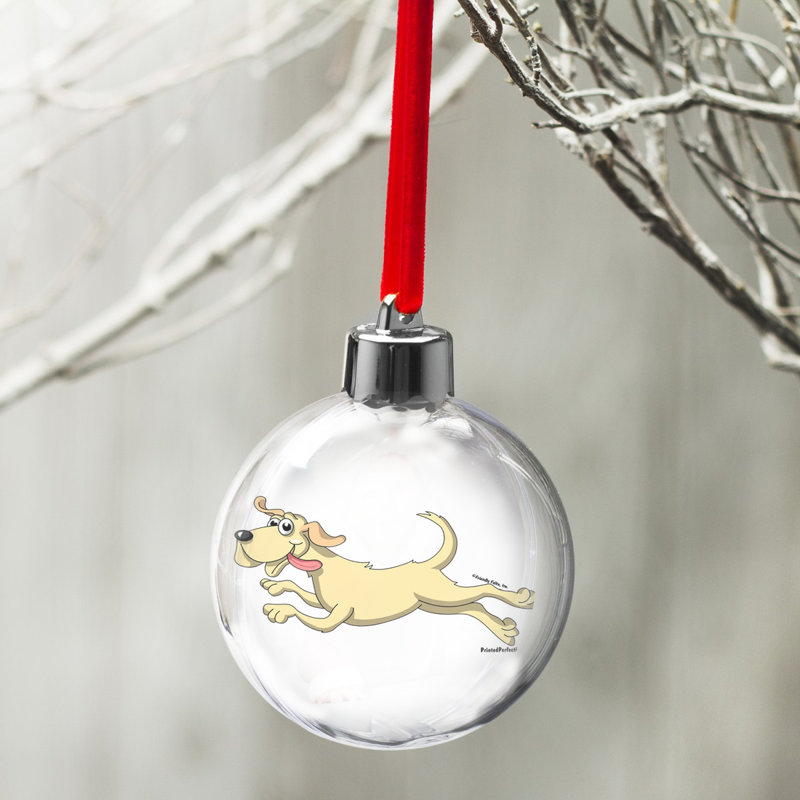 Personalized Yellow Lab Christmas Bulb Ornament, Yes