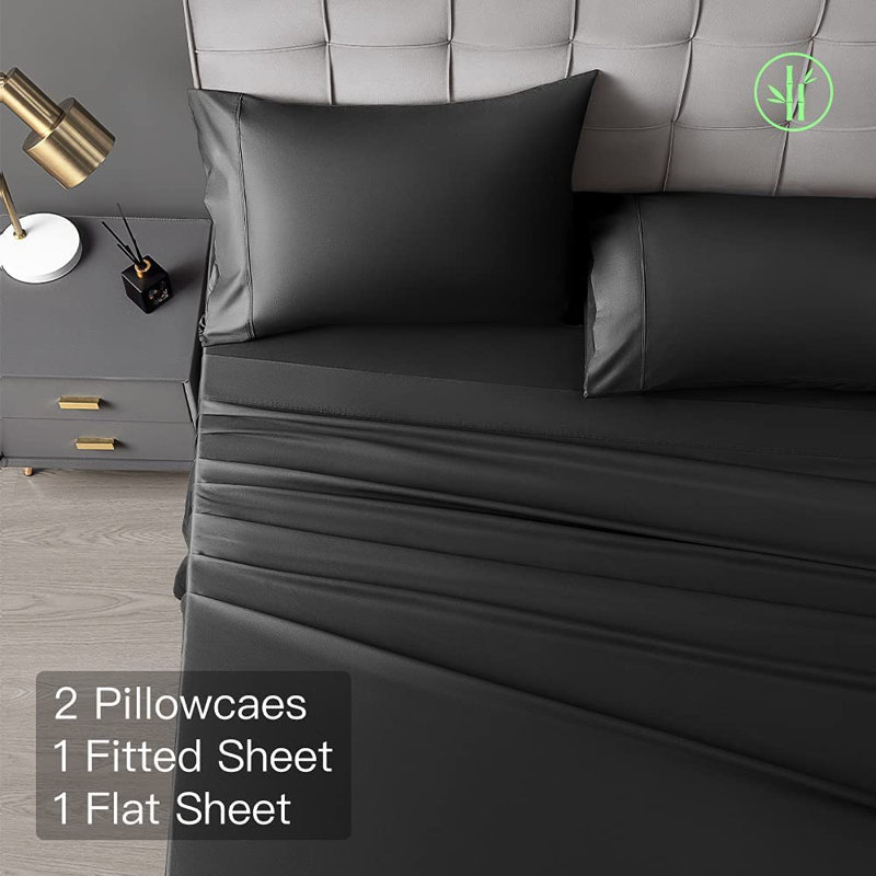 Silk Sheet Set, Black