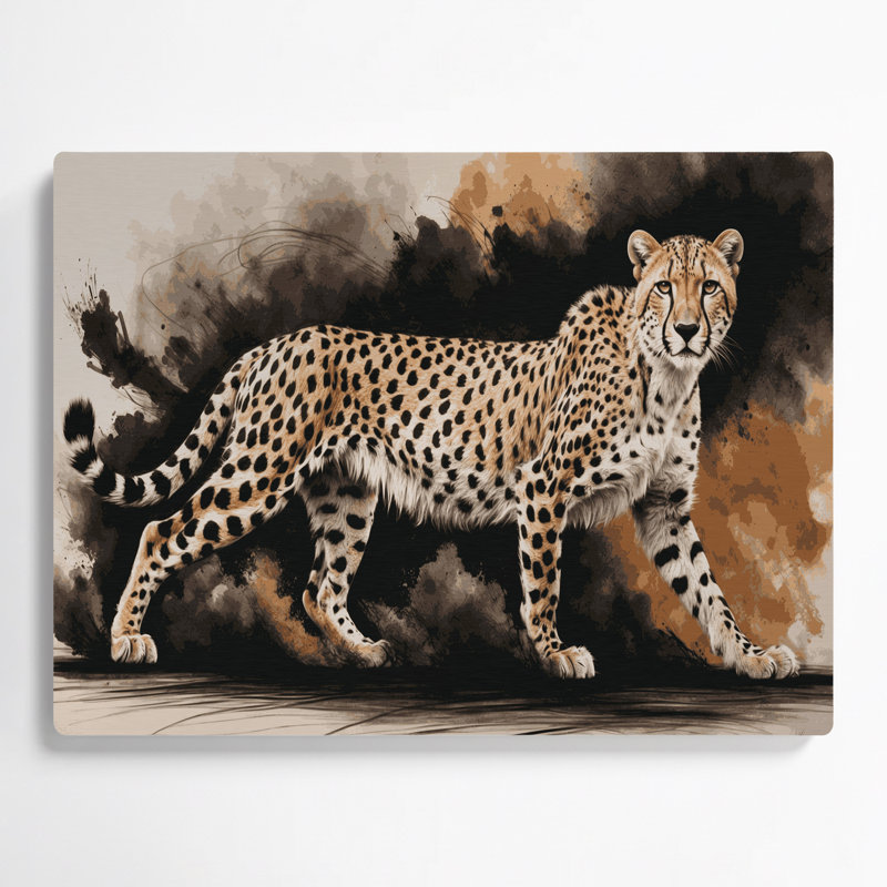 Art mural noir en métal Big Cats, H 20 po x l 30 po