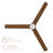 Delta 52in 3-Blade Smart Flush Mount Ceiling Fan 2700K-6000K CCT Tunable Range LED Light Kit with Black Hardware in Walnut Blades Works With iOS or Android App-126659227