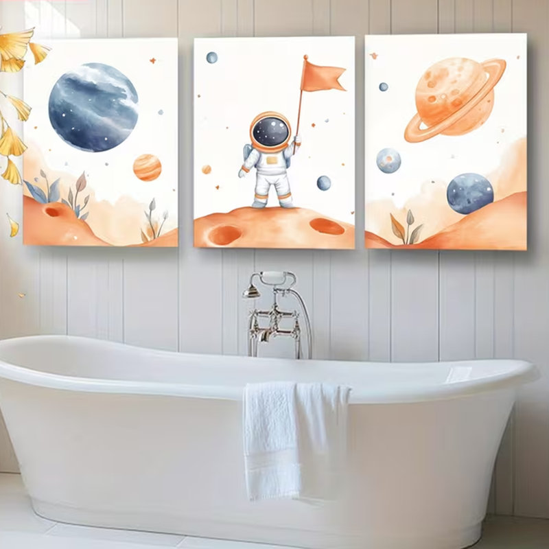 3 Piece Wrapped Canvas Wall Art, 30 cm H x 60 cm W