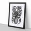 Rear of an Octopus in Black & White by George Shaw - Picture Frame Drawing Print-55597811-55597815