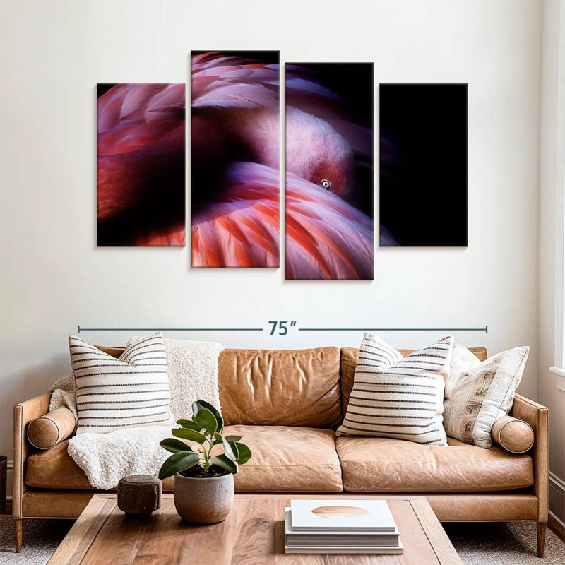 Brampt Gradient Flamingo, 42" H x 68" W