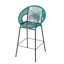 Bleu sarcelle en fausse couche de 2, conception ergonomique pour la relaxation du corps, esthétique tissée exquise, cadre, siège polyvalent adapté à différentes situations, support optimal, style élégant, comptoir de cuisine pour le jardin et la maison-988409236