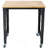 Desk,Workbench - 35" Wide Rolling Workbenches For Garage - Adjustable Height, Workshop Tool Bench, Metal With Rubber Wood Top ,Hammertone Leg
