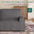 Modern Loveseat Sofa For Living Room, 87-Inch Corduroy Sofa, Spring Cushions, Solid Wood Frame, Easy Assembly For Small Spaces - Gray-598095328
