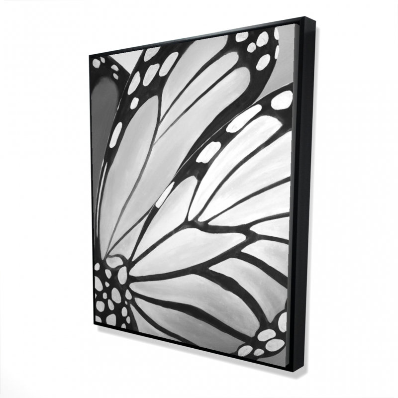 Monarch Wings Closeup Print On Canvas