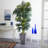 84'' Faux Palm Tree in Stone Planter