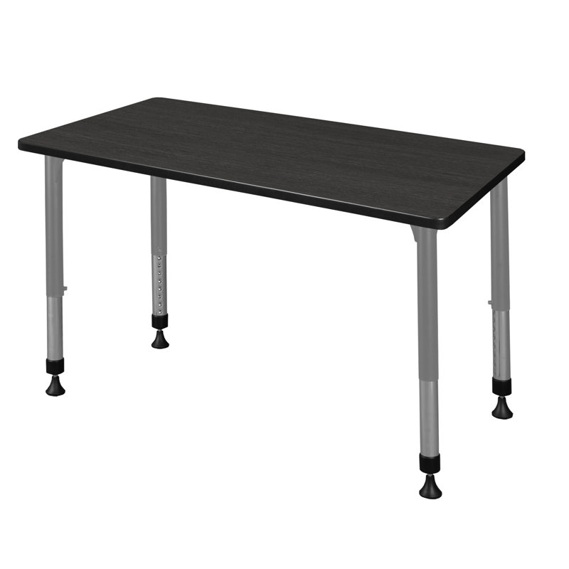 Kee Height Adjustable Training Table, Cherry, 48" W x 30" D