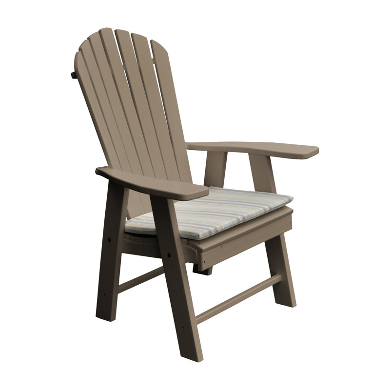 Chaise Adirondack verticale en plastique Stalham, Bois patiné