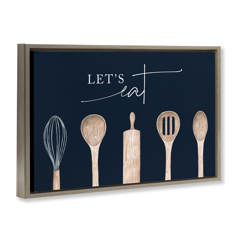 Cadre flottant pour ustensiles de cuisine Let's Eat, design Lux + Me Designs, H 21 po x l 31 po