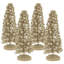 Christmas Tree - Set of 4 - 5"Dia. x 12" - Gold
