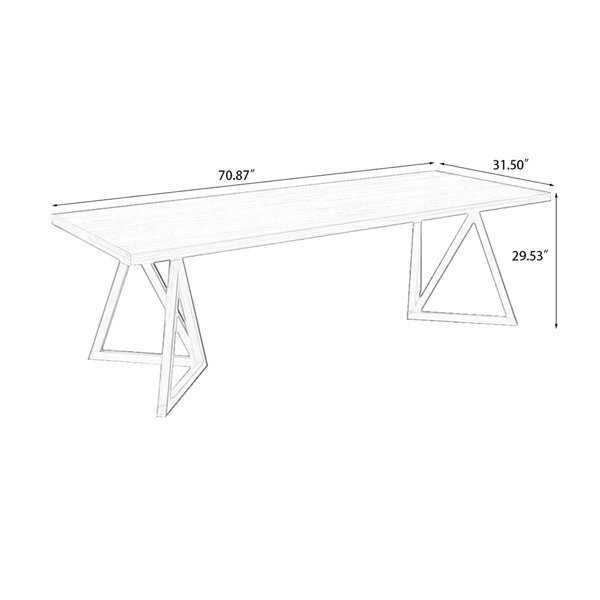 Hokku Designs Brown Rectangular Solid Wood Dining Table - Wayfair Canada