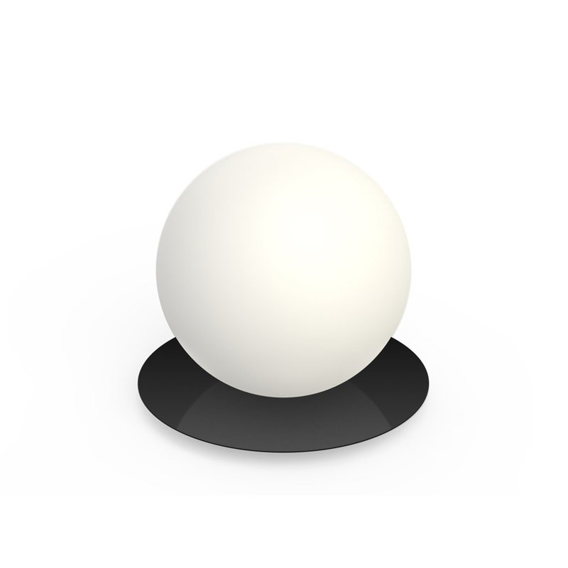Bola Sphere Globe Table Lamp, 12.75" H x 14" W x 14" D, Black