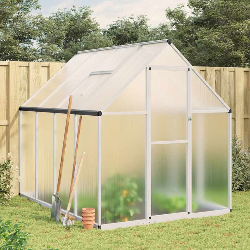 Charmell 7.5 Ft W x 5.5 Ft D Greenhouse, Silver