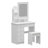 31.5" W Makeup Vanity Set with 3-Color LED Lighted Mirror and 5 Storage Drawers-1508110385