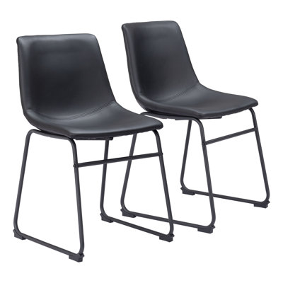18.7'' H Faux Leather Upholstered Side Chair