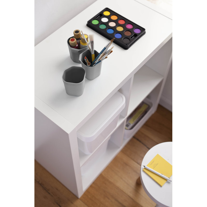 Set Of 3 Infinity Boxes With Lids, White, 45 L