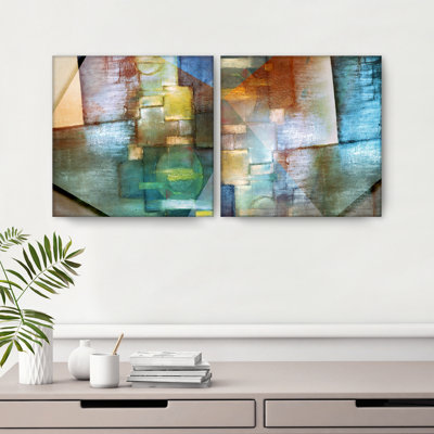 « abstract »-2 pièces, ensemble de 2 reproductions d’art sur toiles