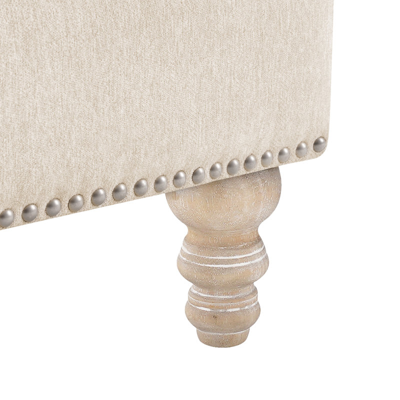 Yero Upholstered Accent Chair, Lin chaud