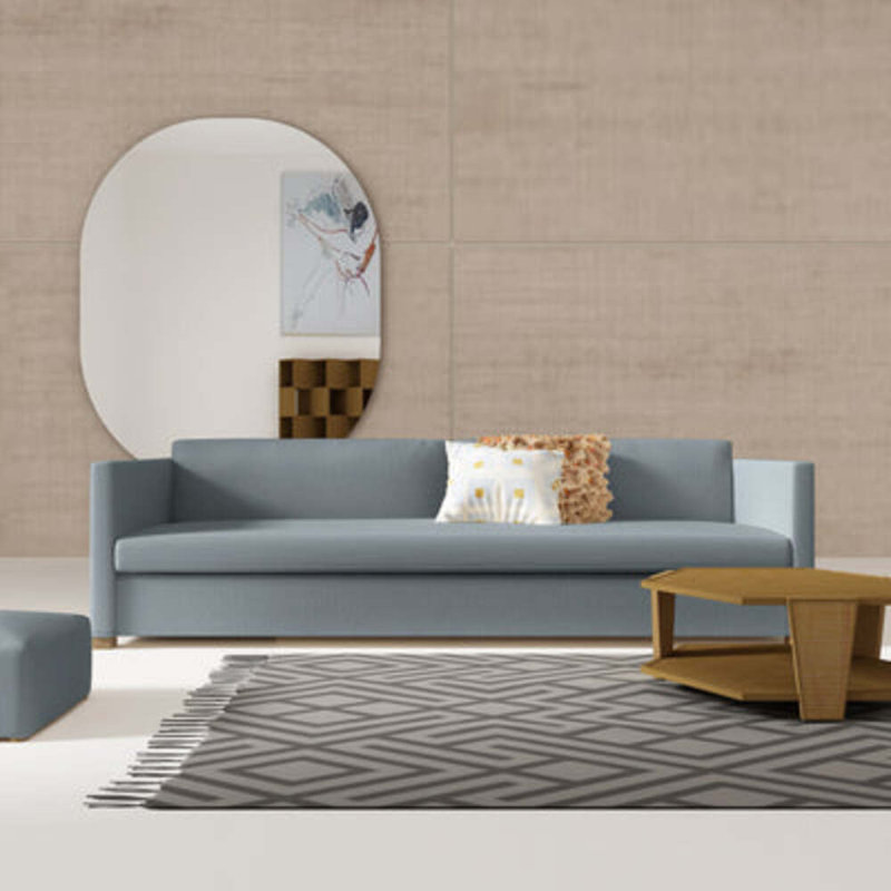 Canapé Madison, H 33 po x l 72 po x P 41 po, Brume de lin Box Weave, Ébène