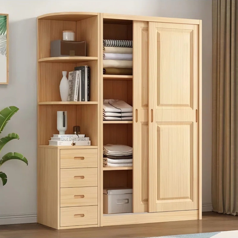 Simple And Practical Wardrobe, 78.74" H x 70.87" W x 22.83" D