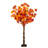4Ft. Pre-Lit Deluxe Autumn Maple Artificial Fall Tree With 68 Warm White LED Lights