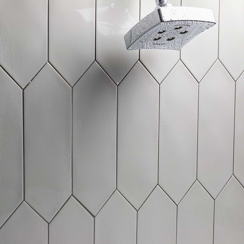 Aliante 4x12 Picket Matte Concrete Look Porcelain Tile, Light Gray