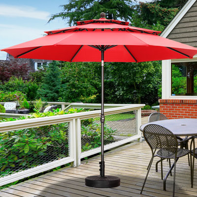 3-tier 10FT Market Umbrella with Base