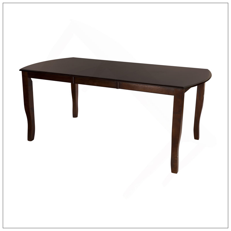 Table de salle à manger 1Pc au fini cerisier foncé avec rallonge séparée