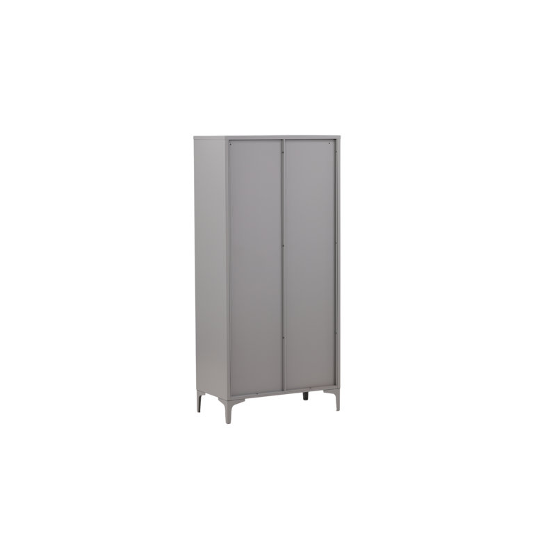 Arnolde 2 Door Steel Wardrobe, Light Grey