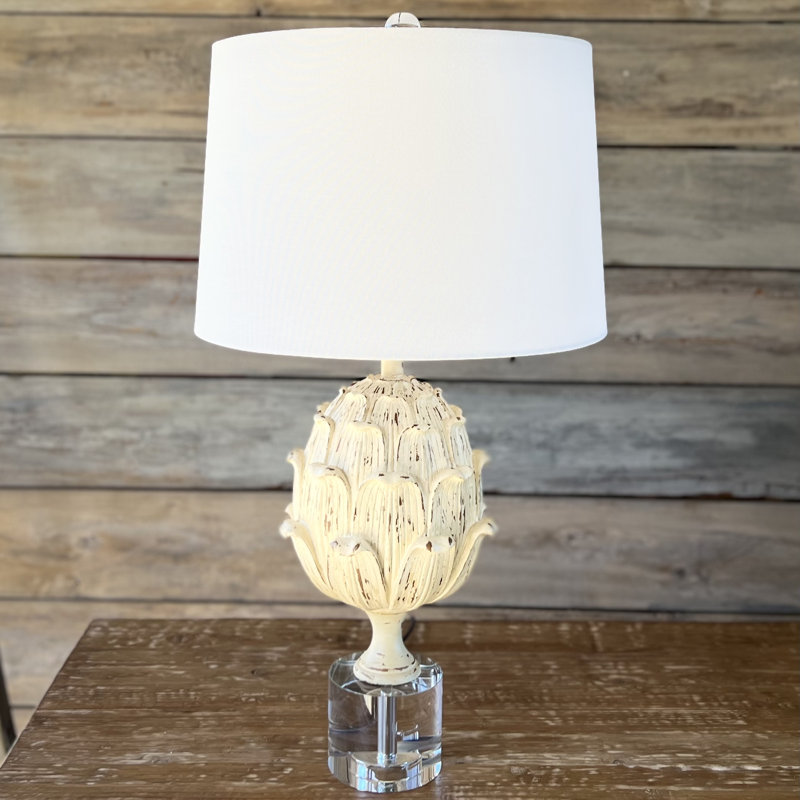 33.5" Acrylic Table Lamp With White Shade